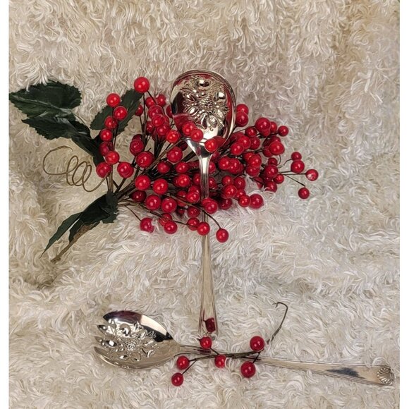 Vintage Sheffield, England, Silverplate Serving Set of 2 - Picture 3 of 12